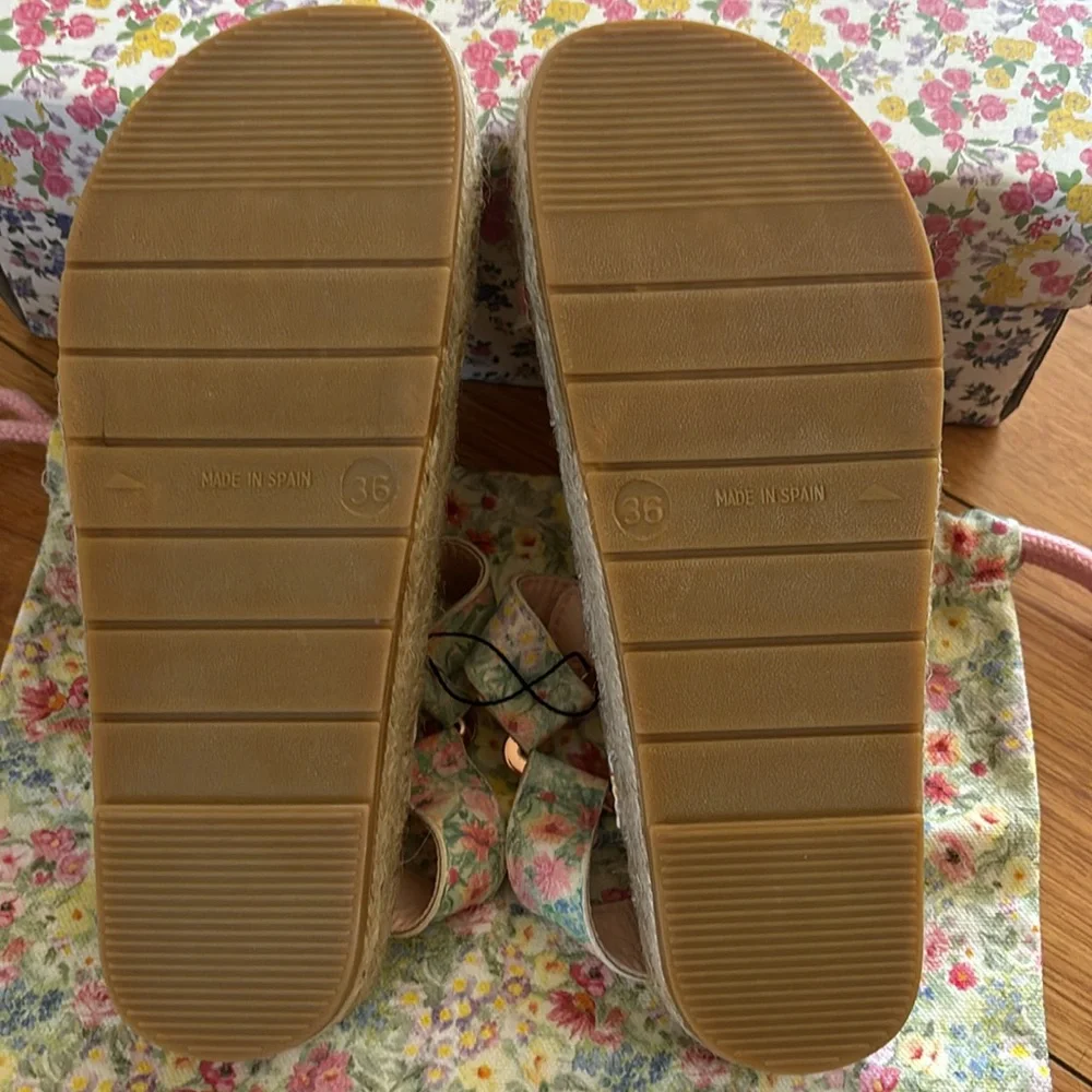 LoveShackFancy Loves Manebi Printed Soft Suede Shoes in Rainbow Skies